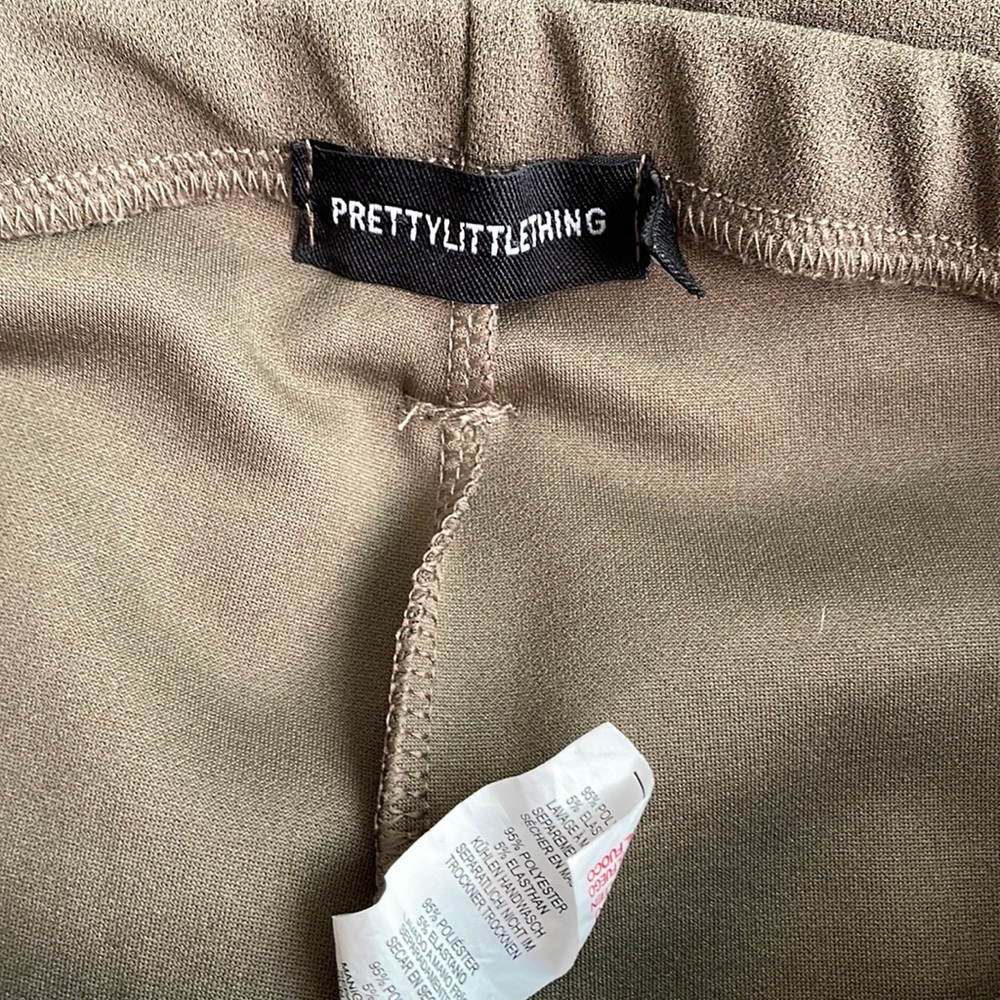 Pretty Little Things green wide belted palazzo pants like new!